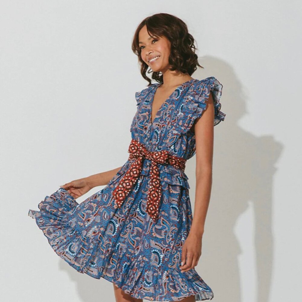 Cleobella Elara Mini Dress-Lazuli